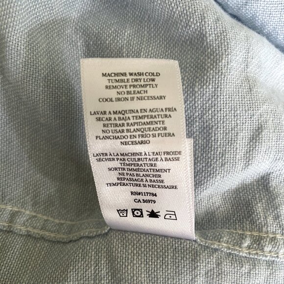 Rails Men's Wyatt Oxford 100% Cotton Shirt in Light Blue-Small - Picture 9 of 9